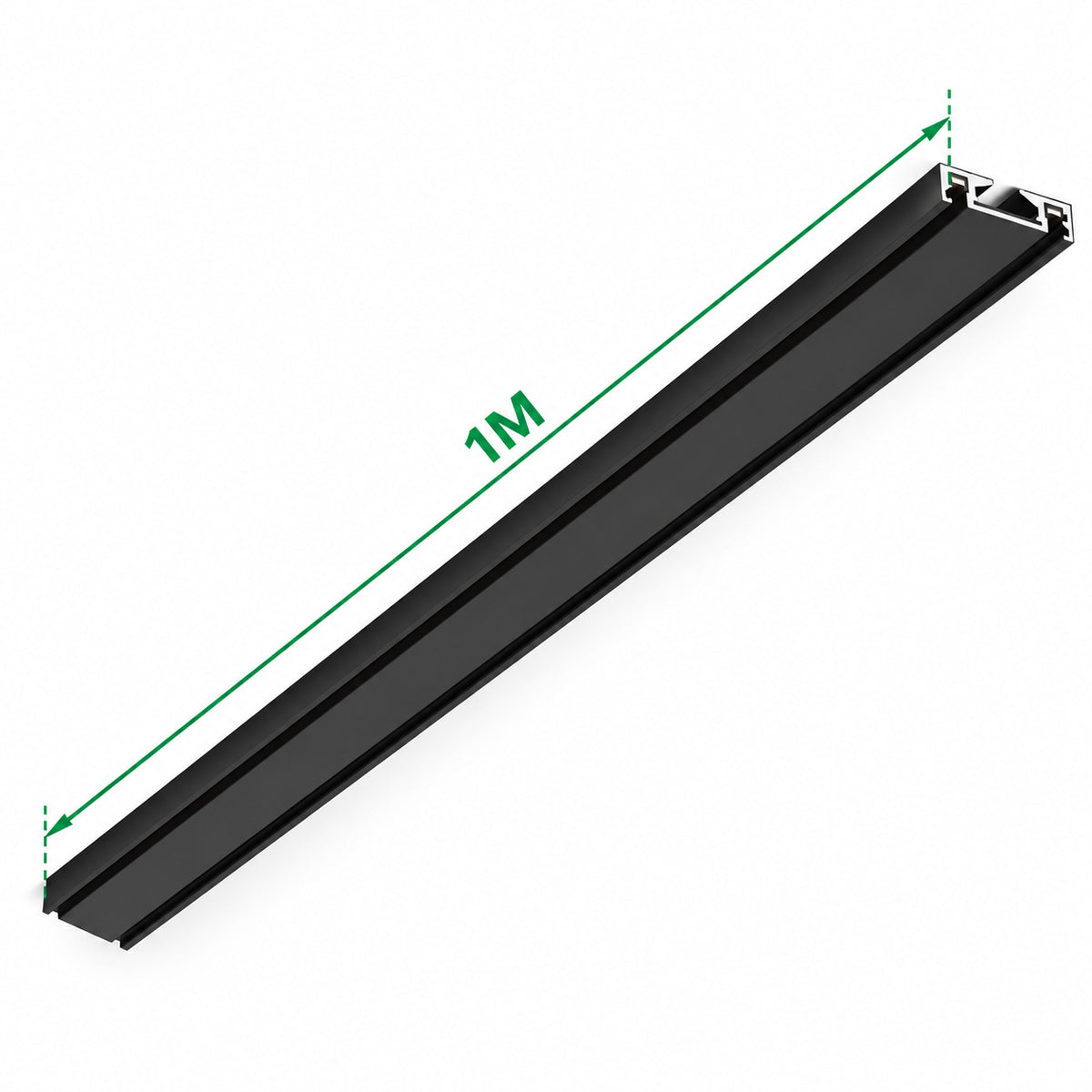 Ener-J MT26 Ultra-Thin Surface-Mounted Magnetic Track 1m, 48V, Black
