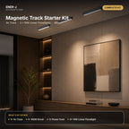 Ener-J MT26 Magnetic Track Lighting Starter Kit, 1m, 30W, 48V, Black