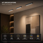 Ener-J MT26 Magnetic Track Lighting Starter Kit, 1m, 30W, 48V, Black
