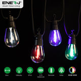 Solar RGB+WW (2 Way) String Lights with Remote for Festive, 10 Meters, 10 lamps, IP44