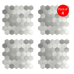 Large HexaStyle Aluminum Peel & Stick Tile, Size: 290 x 288 x 4 mm (Pack of 4)