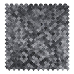 Reflective Scallop-Pattern Peel & Stick Aluminum Tile, Size: 295 x 300 x 4 mm (Pack of 4)