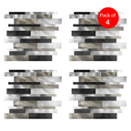 Sleek Metallic Layers Peel & Stick Aluminum Tile, Size: 303 x 297 x 4 mm (Pack of 4)