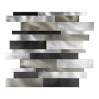 Sleek Metallic Layers Peel & Stick Aluminum Tile, Size: 303 x 297 x 4 mm (Pack of 4)