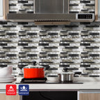Sleek Metallic Layers Peel & Stick Aluminum Tile, Size: 303 x 297 x 4 mm (Pack of 4)