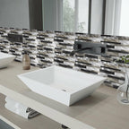 Sleek Metallic Layers Peel & Stick Aluminum Tile, Size: 303 x 297 x 4 mm (Pack of 4)