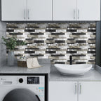 Sleek Metallic Layers Peel & Stick Aluminum Tile, Size: 303 x 297 x 4 mm (Pack of 4)