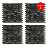 Urban Alloy Pattern Peel & Stick Aluminum Tile, Size:300 x 300 x 4 mm (Pack of 4)