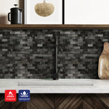 Urban Alloy Pattern Peel & Stick Aluminum Tile, Size:300 x 300 x 4 mm (Pack of 4)