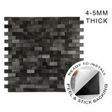 Urban Alloy Pattern Peel & Stick Aluminum Tile, Size:300 x 300 x 4 mm (Pack of 4)