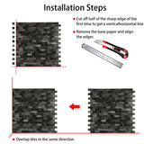 Urban Alloy Pattern Peel & Stick Aluminum Tile, Size:300 x 300 x 4 mm (Pack of 4)