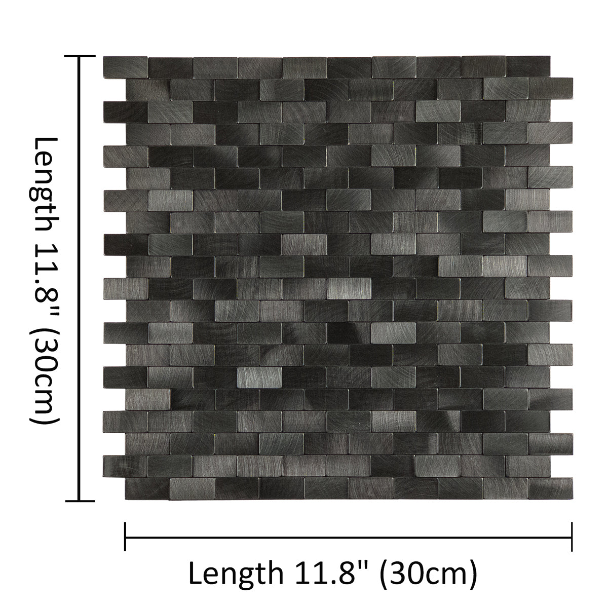 Urban Alloy Pattern Peel & Stick Aluminum Tile, Size:300 x 300 x 4 mm (Pack of 4)