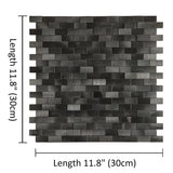 Urban Alloy Pattern Peel & Stick Aluminum Tile, Size:300 x 300 x 4 mm (Pack of 4)