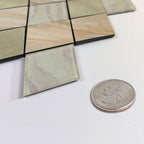 Rose Gold Slate Diamond Pattern Peel & Stick Aluminum Tile, Size:295 x 295 x 4.5 mm (Pack of 4)