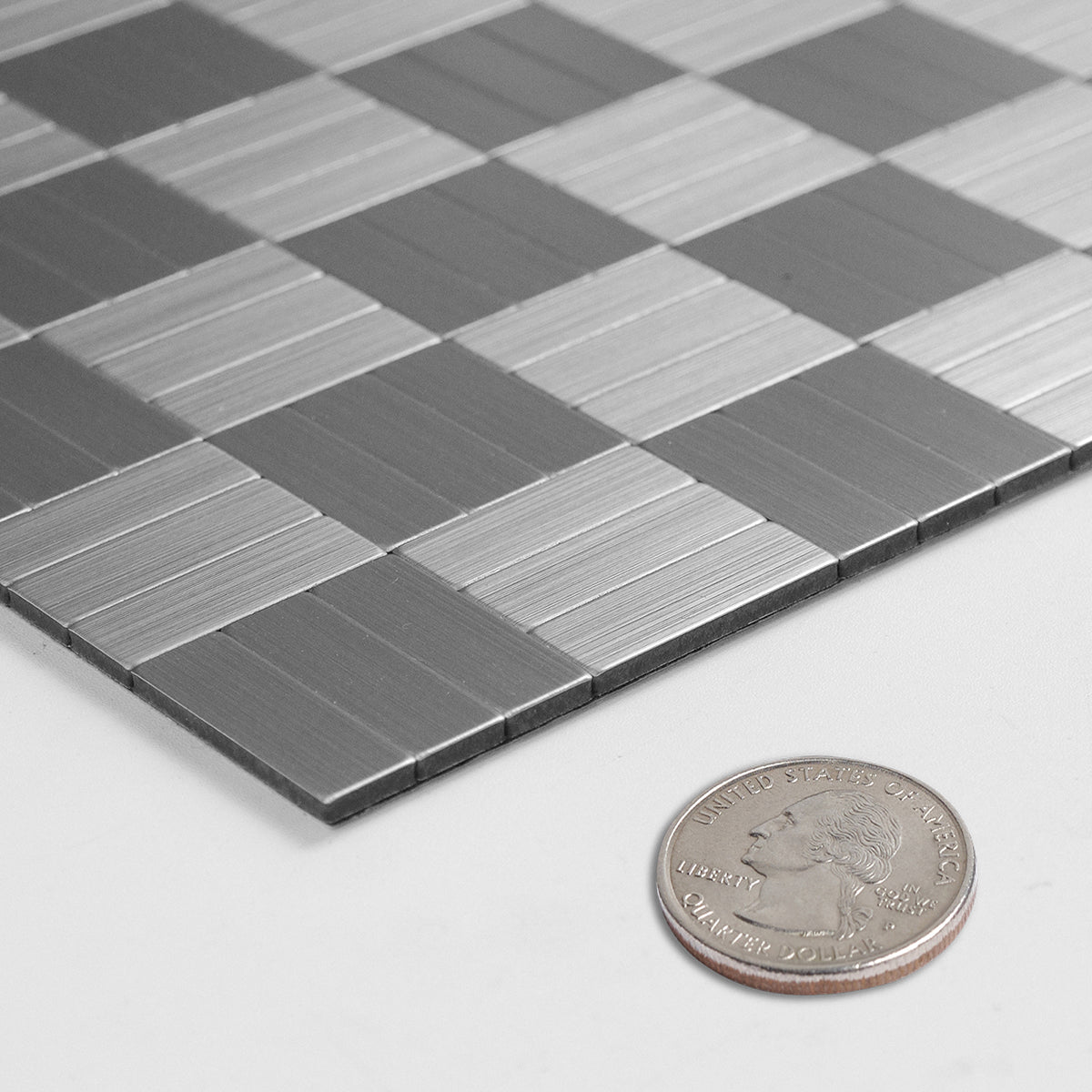 Linear Glow Peel & Stick Aluminum Tile, Size: 300 x 300 x 4 mm (Pack of 4)