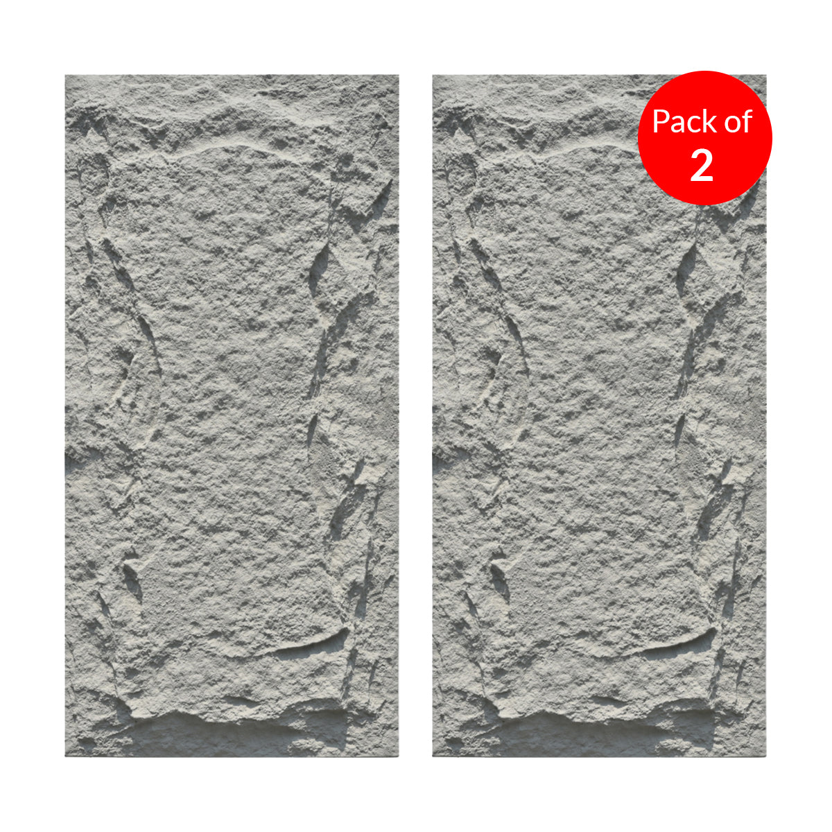 Britwall Grey Slate Rock Hard PU Wall Panel 30mm Pack of 2 – Gray