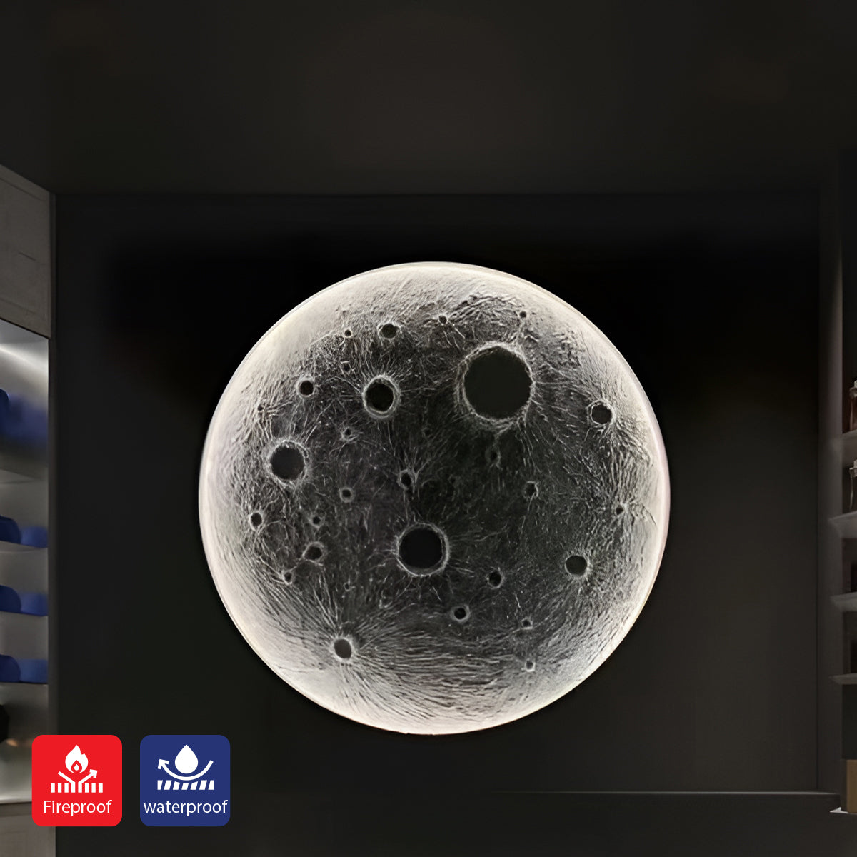 Britwall Moon Crater White PU Wall Panel 1200 × 600 mm Pack of 2 – White Textured Finish