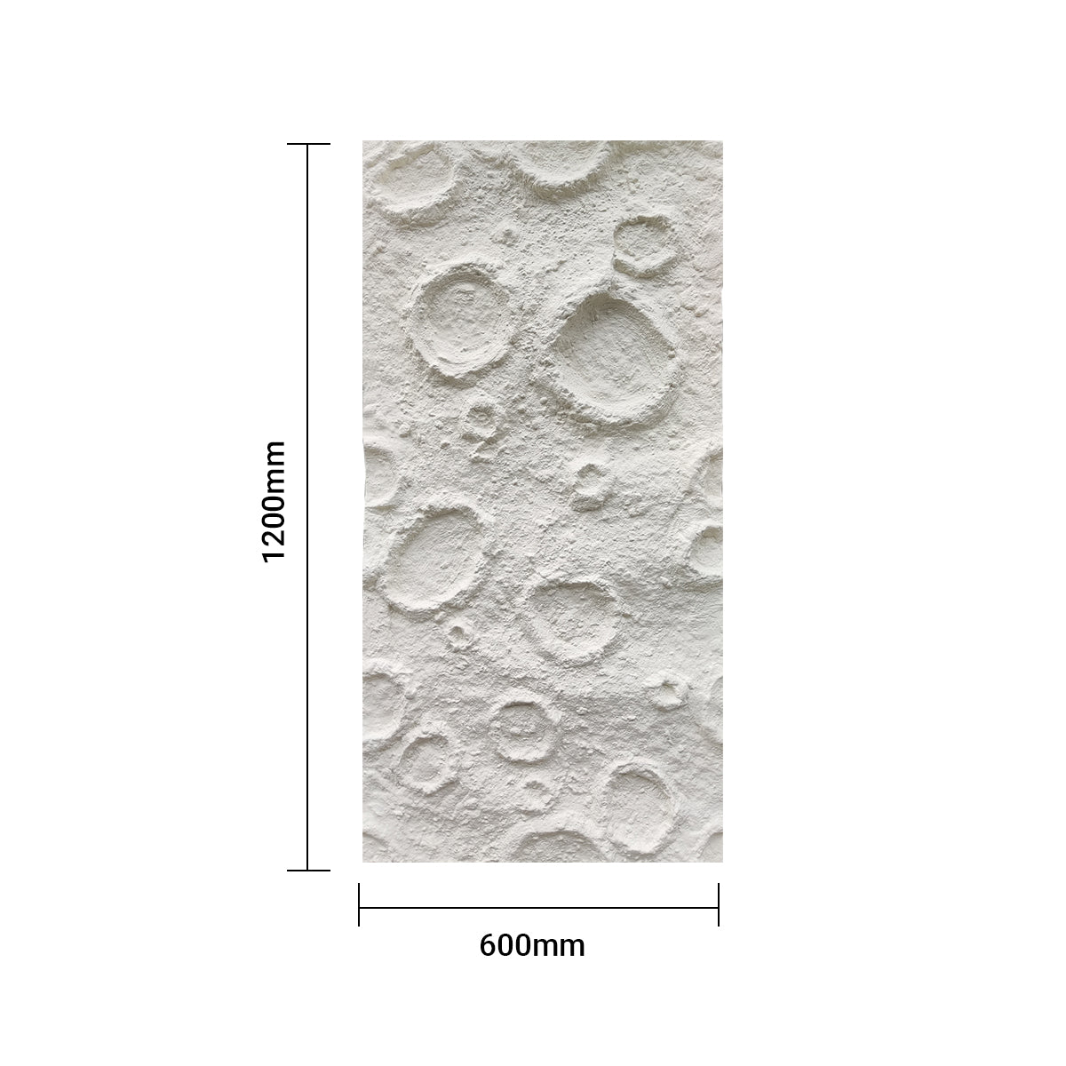 Britwall Moon Crater White PU Wall Panel 1200 × 600 mm Pack of 2 – White Textured Finish