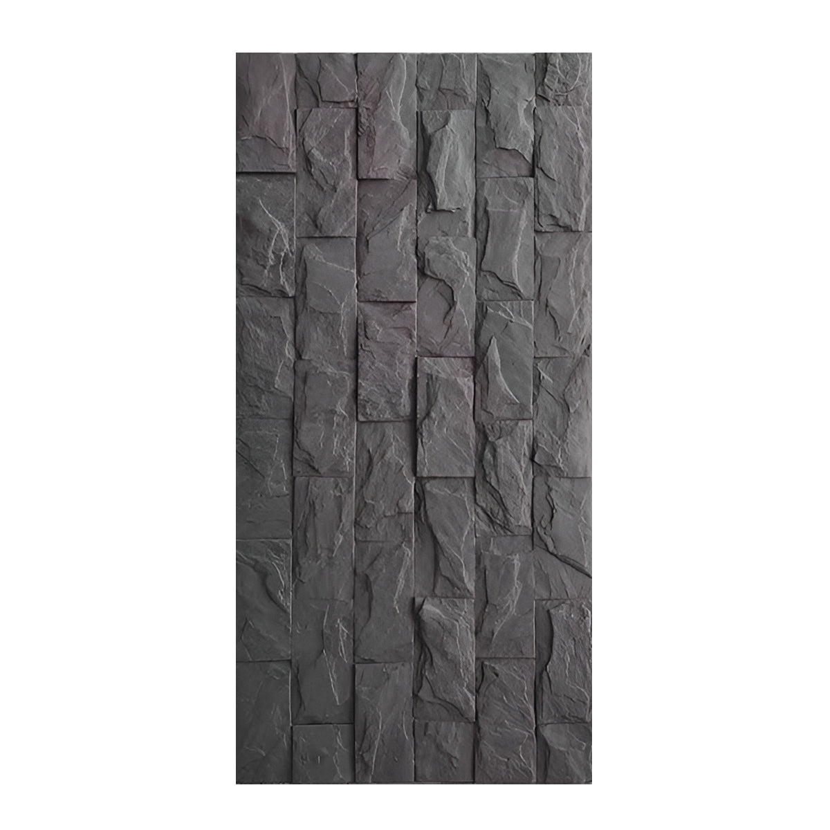 Britwall Charcoal Stacked Stone PU Wall Panel 1200 × 600 mm Pack of 2 – Charcoal Stacked Stone