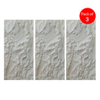 Crushed Texture PU Wall Panel, Light Stone Finish Size:1200 x 600 x 55 mm (Pack of 3)