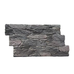 Rustic Stacked Slate PU Wall Panel, Charcoal Finish, Size:1200 x 600 x 60 mm (Pack of 2)