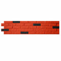 Brick style pattern Hard PU Wall Panel. Size: 1160 x 300 x 25 mm (Pack of 2) – Red
