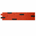 Brick style pattern Hard PU Wall Panel. Size: 1160 x 300 x 25 mm (Pack of 2) – Red