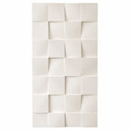 Hard PU Wall Panel‚ Size: 1070 x 460 x 25 mm (Pack of 2)‚ Jade White, 3D Cubic Tiles