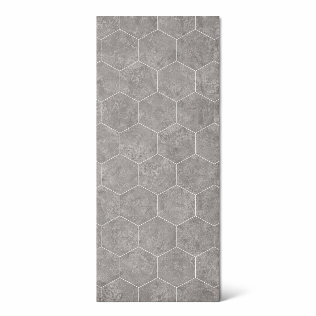 Britwall Dark Grey Hexagon PVC Shower Panel Matt Finish – Dark Grey