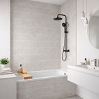 Britwall Brick Light Grey Matt PVC Shower Panel – Light Grey