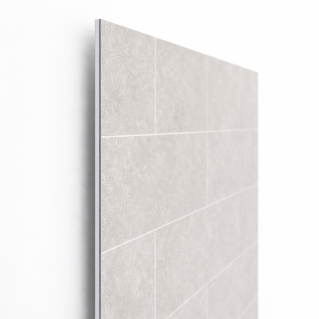 Britwall Brick Light Grey Matt PVC Shower Panel – Light Grey