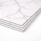 Britwall Carrara Marble White Matt PVC Shower Panel – White