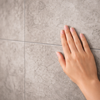 Britwall Concrete Brick Tile PVC Shower Panel Matt Finish – Matt Finish Light Grey