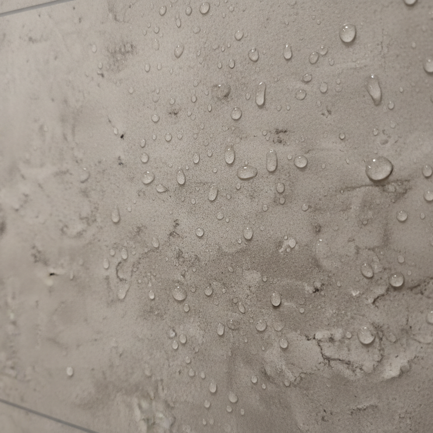 Britwall Concrete Brick Tile PVC Shower Panel Matt Finish – Matt Finish Light Grey