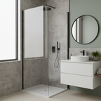 Britwall Concrete Brick Tile PVC Shower Panel Matt Finish – Matt Finish Light Grey