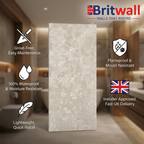 Britwall Concrete Beige Matt PVC Shower Panel – Matt Finish Beige