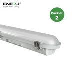 Non Corrosive Waterproof Fitting, 1.5M 50W, 120 Lumens/W, CCT switchable with 4W Emergency | Pack of 2