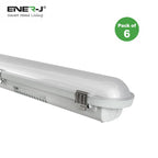 Non Corrosive Waterproof Fitting, 1.5M 50W, 120 Lumens/W, CCT switchable with 4W Emergency | Pack of 6