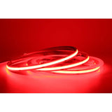 24V COB LED Strip Lights with 320 LEDs/M, 10W/M, 1100lm/M, CRI 90-92, 5m Roll, RED