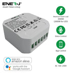 ENER-J Smart WiFi+BLE 1 Channel Light Switch Module, Ultra-Mini Retrofit Design with App & Voice Control, 2-Way Compatible, Timers, Memory Function, Works with Alexa/Google Home
