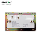 ENER-J Smart WiFi 13A Twin Wall Socket with App Control, Individual Timers, LED Push Buttons & 2.1A USB Charging, White Double Power Socket for Home & Office Automation