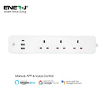 Smart Power Strip, WiFi Plug Surge Protector with 3 AC Outlets, 2 USB Ports and 1 Type C Port Smart Extension Lead Compatible with Alexa, Google Home