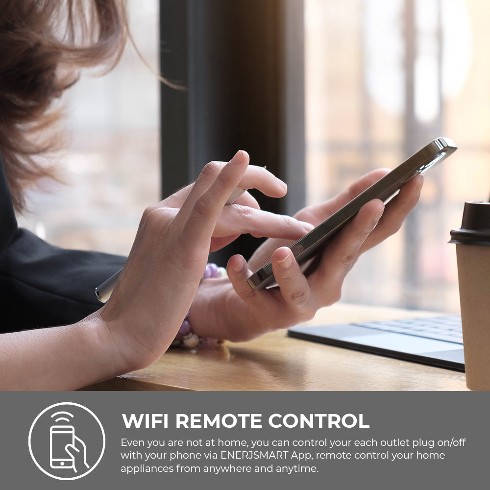 Smart Power Strip, WiFi Plug Surge Protector with 3 AC Outlets, 2 USB Ports and 1 Type C Port Smart Extension Lead Compatible with Alexa, Google Home