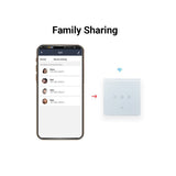 WiFi+RF Smart 1 Gang Dimmable Touch Switch, White (Compatible with Wireless Kinetic Switches)