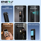 Smart Doorlock With Peephole Camera, Works with fingerprint, Passcodes, APP control, RFID Cards & Mechanical Keys, Black housing, IP65