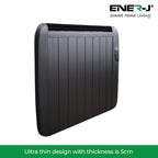 Smart 1200W Radiator Heater with Aluminium Heating Element, Black