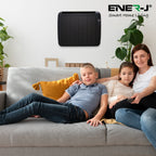 Smart 1200W Radiator Heater with Aluminium Heating Element, Black