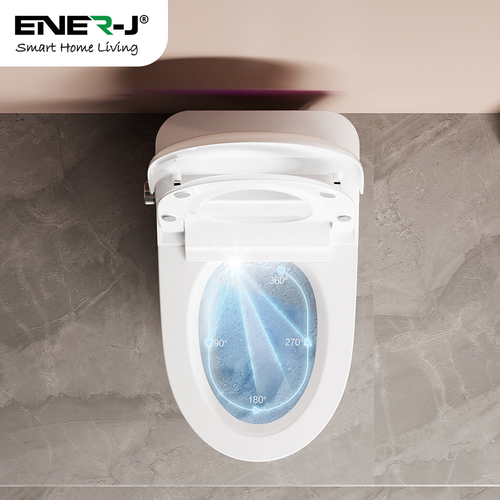 HygienePro Smart Toilet with Instant Heating, Heated Seat, UV Sterilisation & Remote Control, Integrated Tank Bidet System