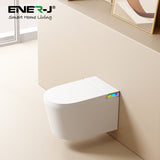 ENER-J Hygiene Pro Wall-Mounted Smart Toilet Bidet with Instant Heating, Heated Seat, UV Sterilisation & Foot Sensor | Luxury Intelligent Toilet