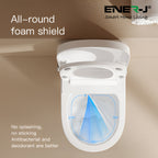 Ener-J Hygiene Pro Wall-Mounted Smart Toilet, Built-In Tank, UV Sterilisation, Auto-Lid & Heated Bidet